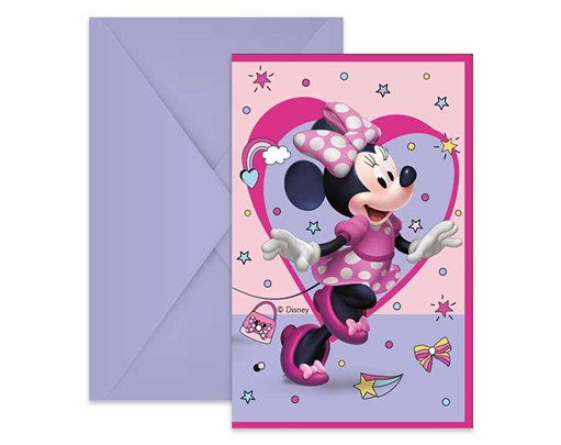 6PK MINNIE JUNIOR INVITATIONS