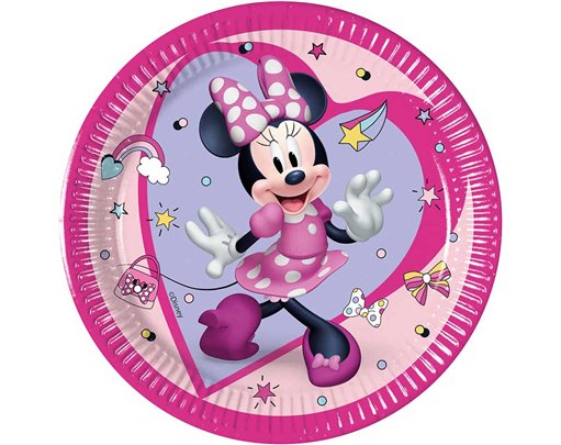 8PK 20cm MINNIE JUNIOR PLATES