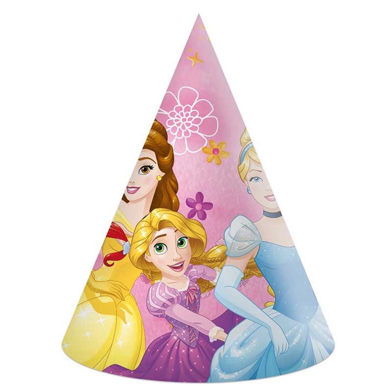 6PK DISNEY PRINCESS LIVE YOUR STORY PARTY HATS