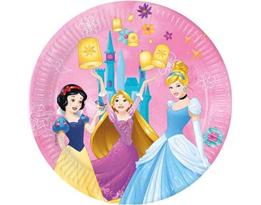 8PK 23cm DISNEY PRINCESS LIVE YOUR STORY PLATES