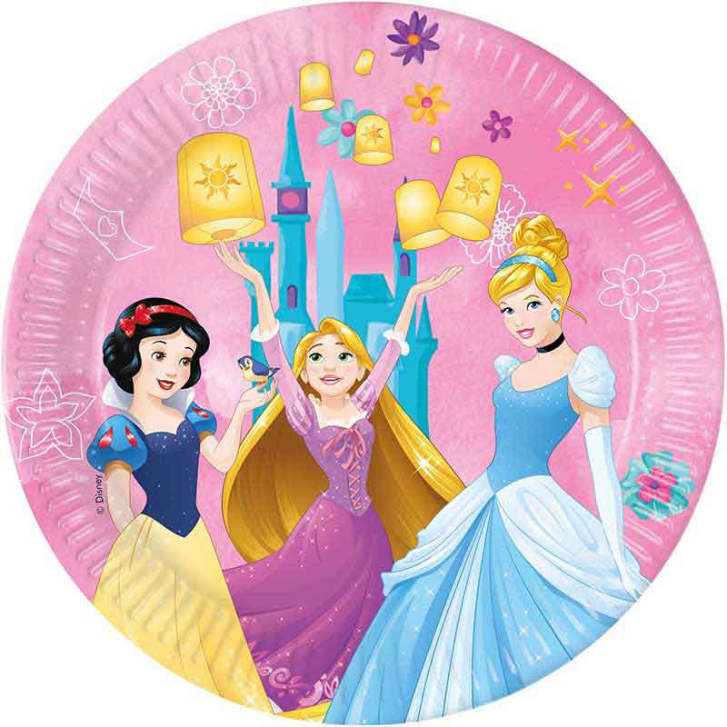 8PK 23cm DISNEY PRINCESS LIVE YOUR STORY PLATES