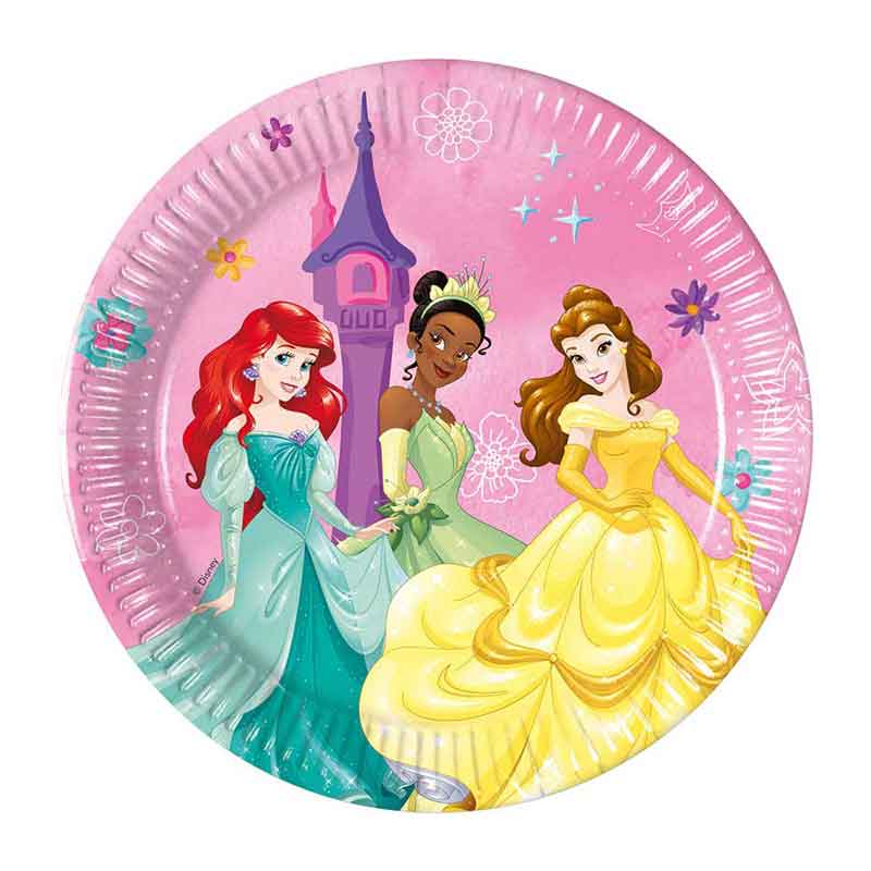 8PK 20cm DISNEY PRINCESS LIVE YOUR STORY PLATES