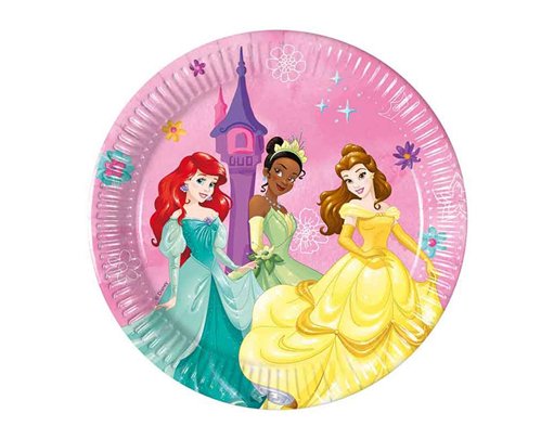 8PK 20cm DISNEY PRINCESS LIVE YOUR STORY PLATES