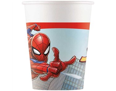 8PK 200ml SPIDERMAN CRIME FIGHTER CUPS