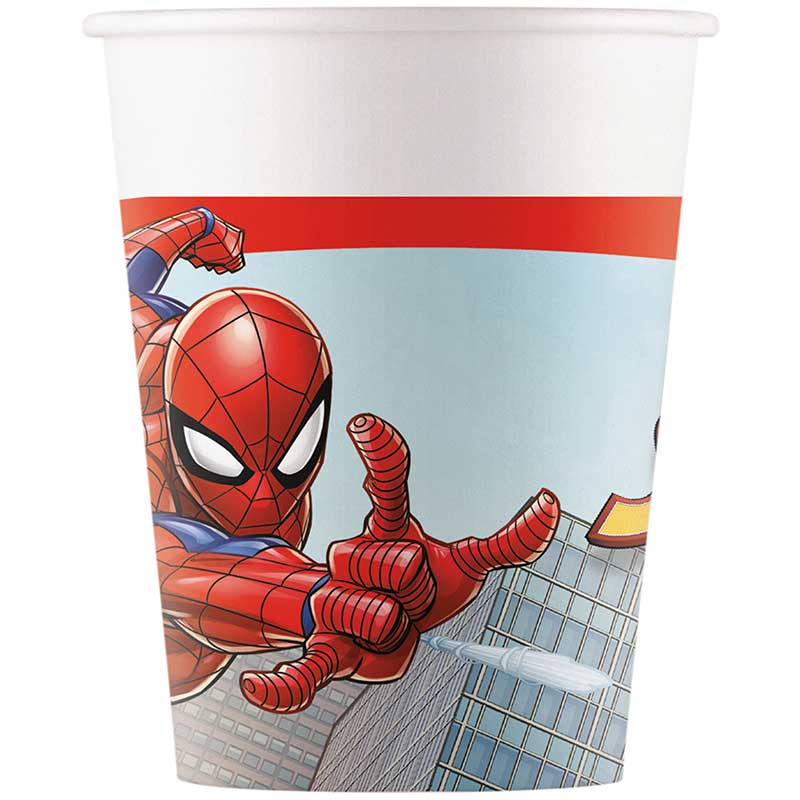 8PK 200ml SPIDERMAN CRIME FIGHTER CUPS