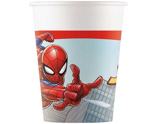 8PK 200ml SPIDERMAN CRIME FIGHTER CUPS
