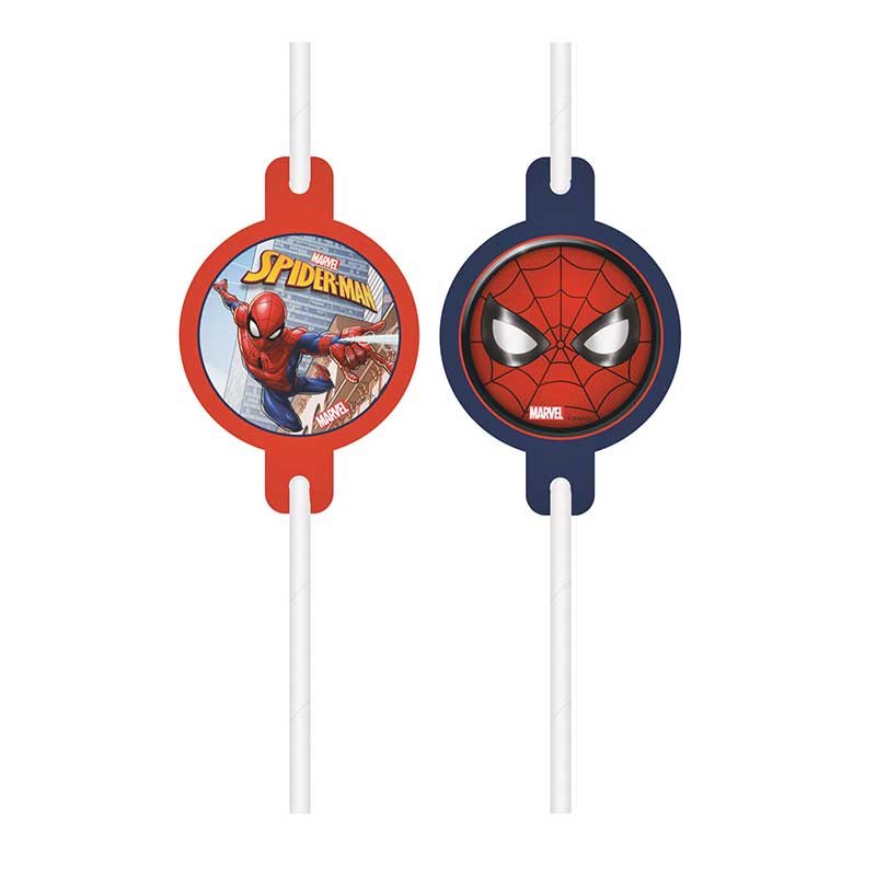 SPIDERMAN CRIME FIGHTER DRINKING STRAWS