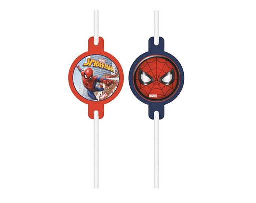 SPIDERMAN CRIME FIGHTER DRINKING STRAWS