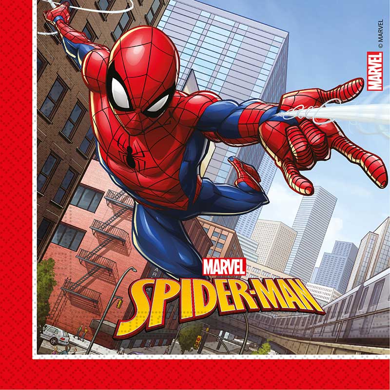 20PK SPIDERMAN CRIME FIGHTER NAPKINS