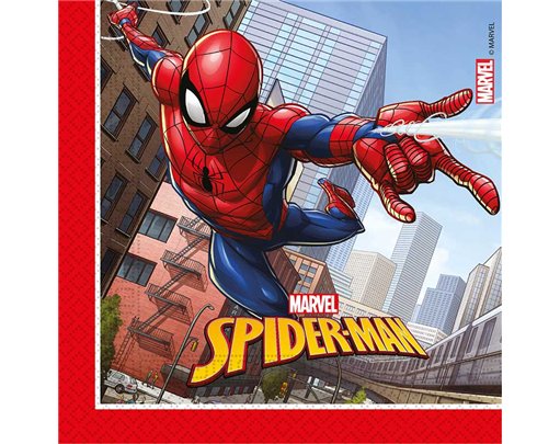 20PK SPIDERMAN CRIME FIGHTER NAPKINS