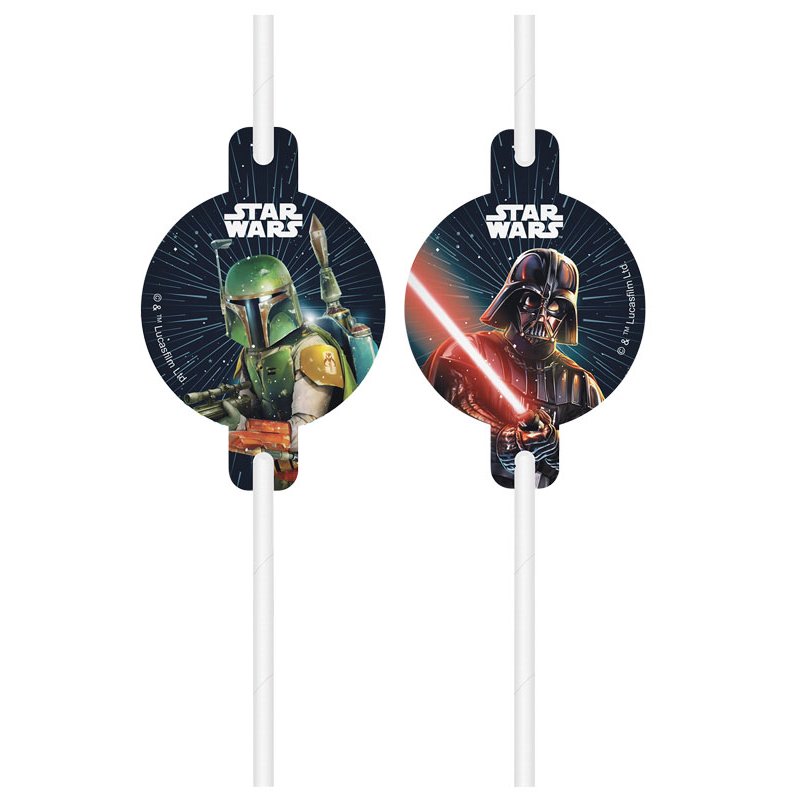 STAR WARS GALAXY DRINKING STRAWS