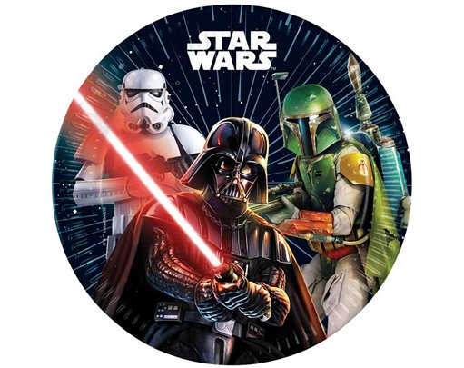 8PK 23cm STAR WARS GALAXY PLATES