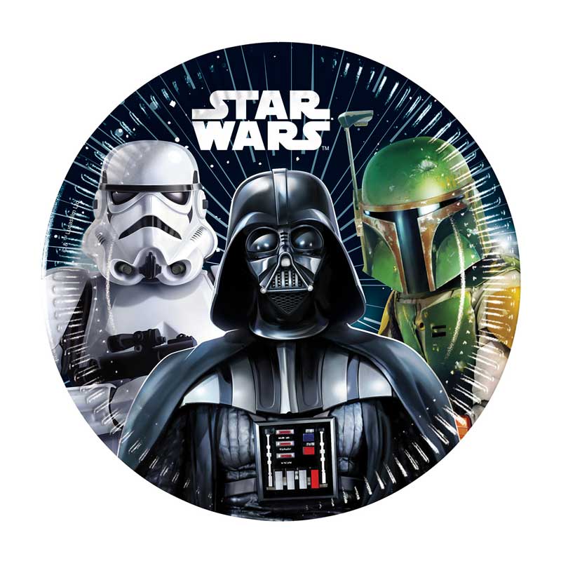 8PK 20cm STAR WARS GALAXY PLATES