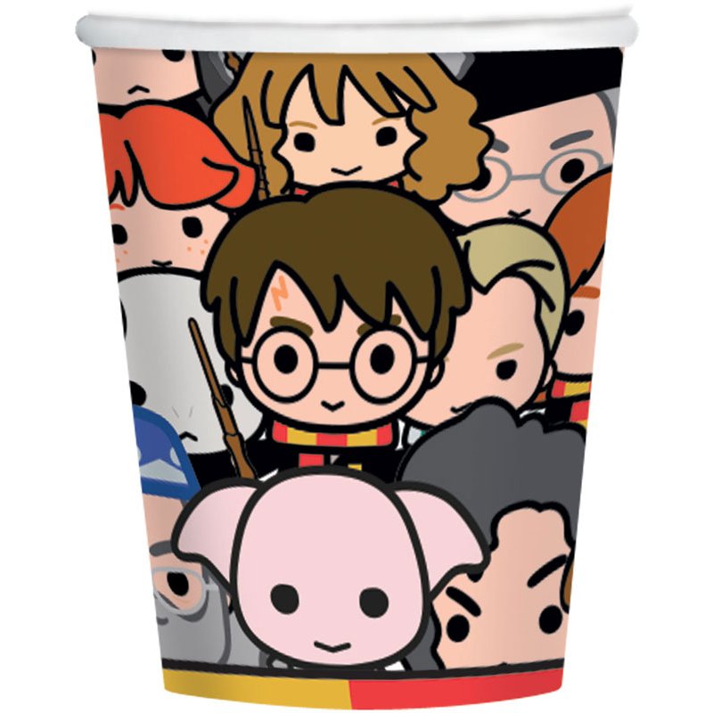 8PK 250ml HARRY POTTER CUPS