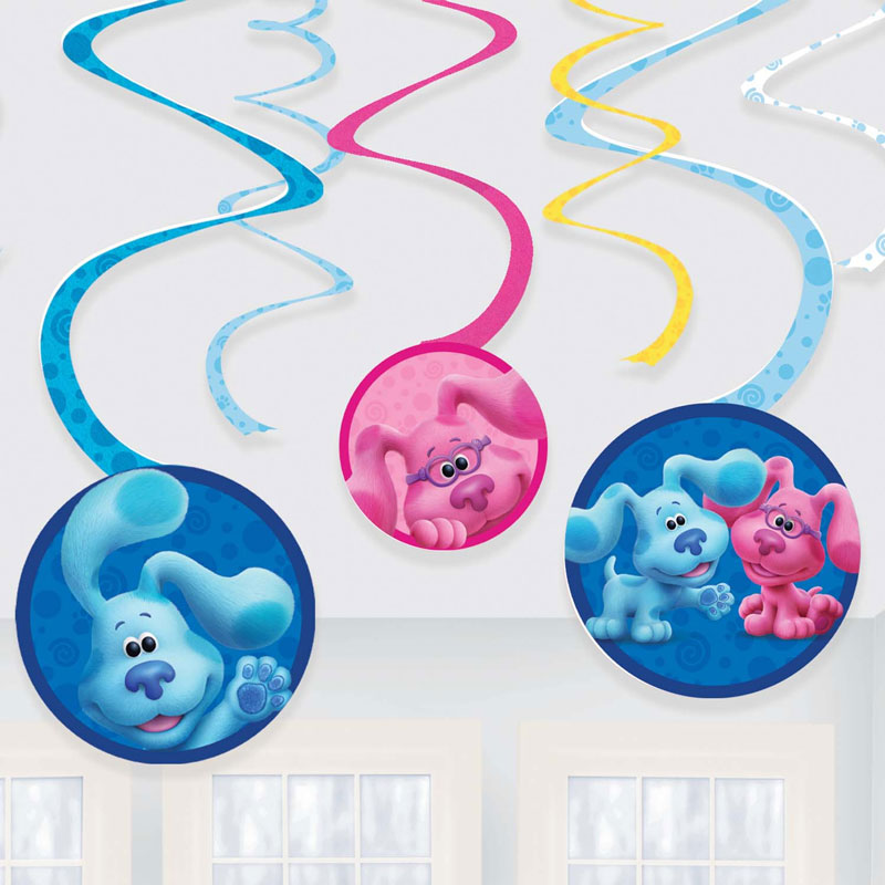 6PC BLUE'S CLUES SWIRL DECORATIONS