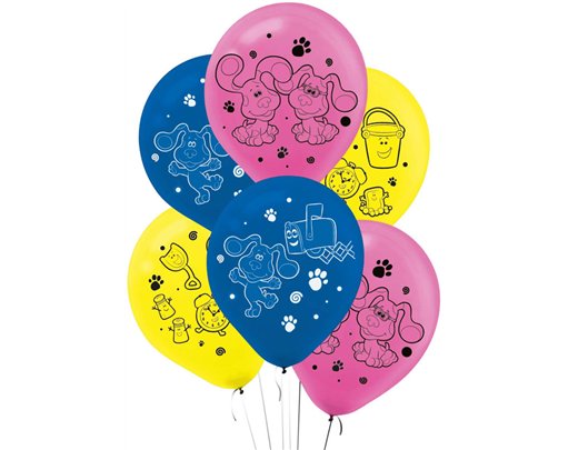 6PK 11in BLUE'S CLUES LATEX BALLOONS