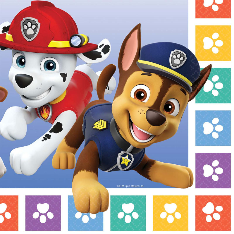 16PK PAW PATROL LUNCH NAPKINS