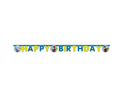 SPIDEY AND FRIENDS HAPPY BIRTHDAY BANNER