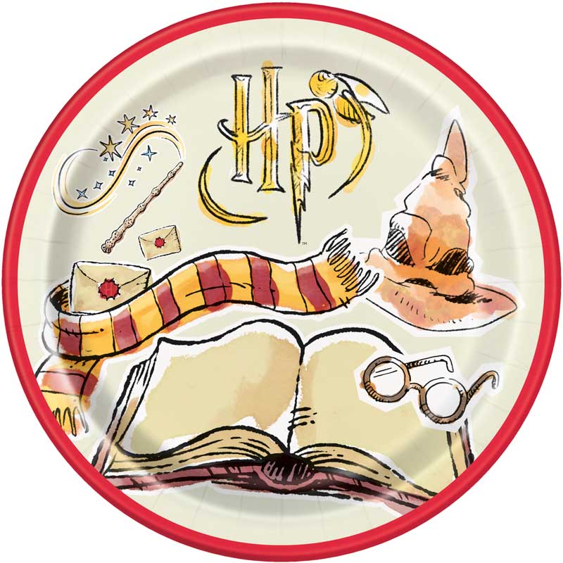 8PK 9in HARRY POTTER PLATES