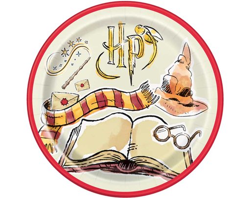 8PK 9in HARRY POTTER PLATES