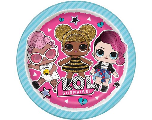 8PK 9in LOL SURPRISE PLATES