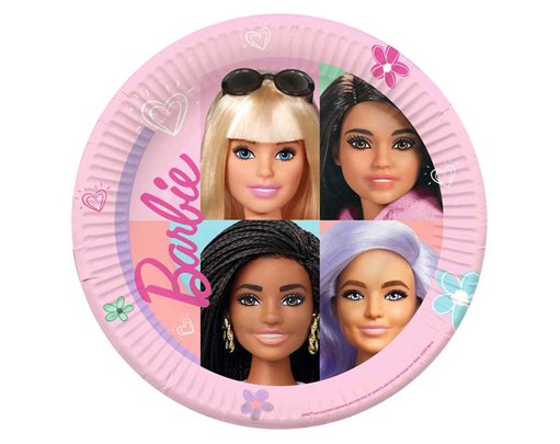 8PK 23cm BARBIE SWEET LIFE PLATES