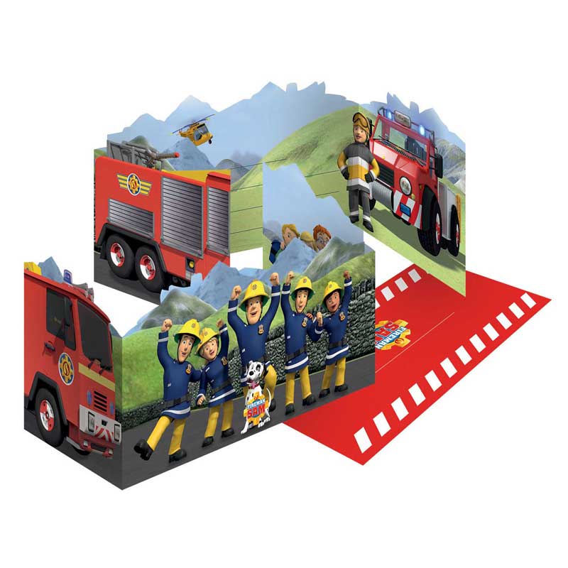 8PK FIREMAN SAM INVITATIONS & ENVELOPES