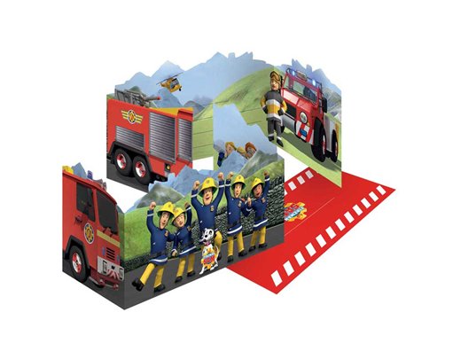 8PK FIREMAN SAM INVITATIONS & ENVELOPES