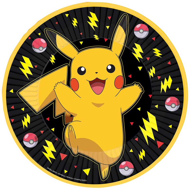 8PK 23cm POKEMON PAPER PLATES