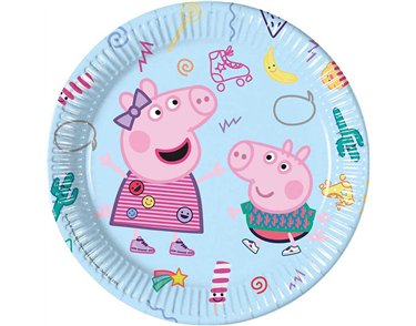 8PK 23cm PEPPA PIG PLATES