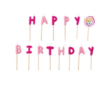 PRINCESS LIVE YOUR STORY "HAPPY BIRTHDAY" TOOTHPICK CANDLES