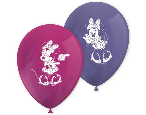 8PK MINNIE JUNIOR PRINTED LATEX BALLOONS