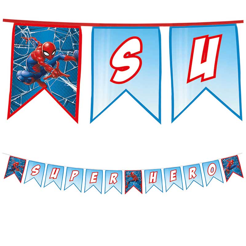 SPIDERMAN CRIME FIGHTER REUSABLE LETTER BANNER