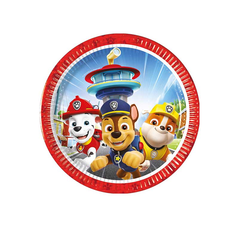 8PK 20cm PAW PATROL RESCUE HEROES PAPER PLATES