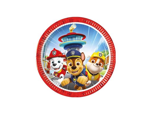 8PK 20cm PAW PATROL RESCUE HEROES PAPER PLATES