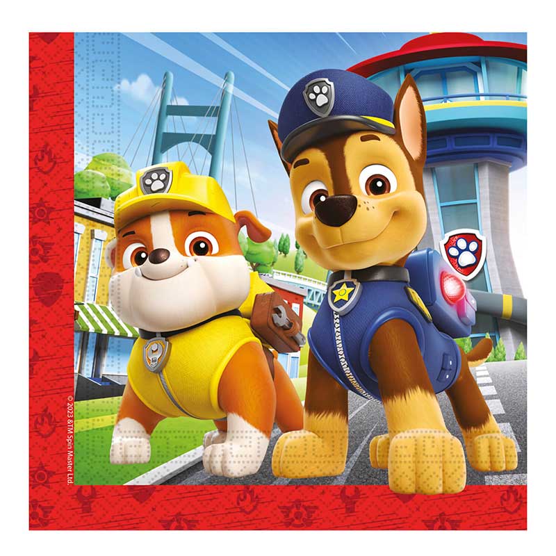 20PK PAW PATROL RESCUE HEROES NAPKINS