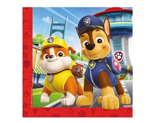 20PK PAW PATROL RESCUE HEROES NAPKINS