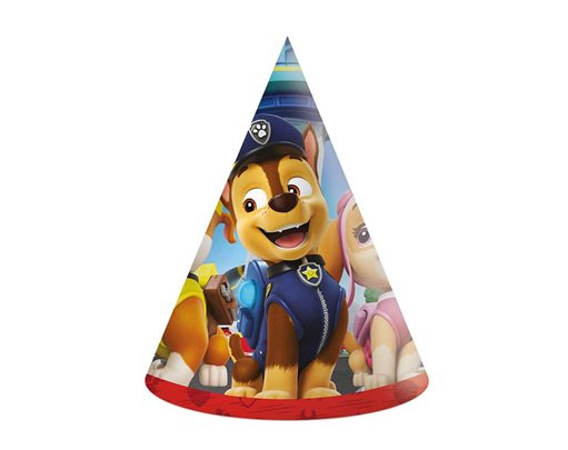 6PK PAW PATROL RESCUE HEROES PAPER HATS