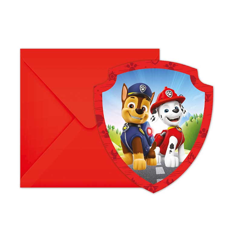 6PK PAW PATROL RESCUE HEROES INVITATIONS