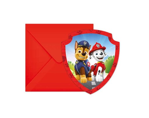 6PK PAW PATROL RESCUE HEROES INVITATIONS