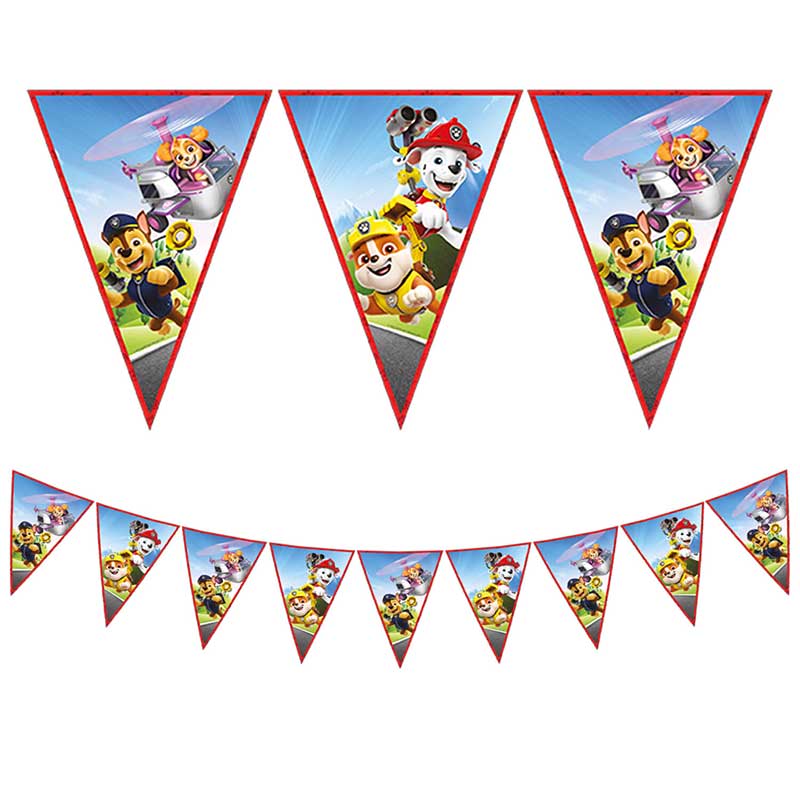 PAW PATROL RESCUE HEROES PAPER TRIANGLE FLAG BANNER