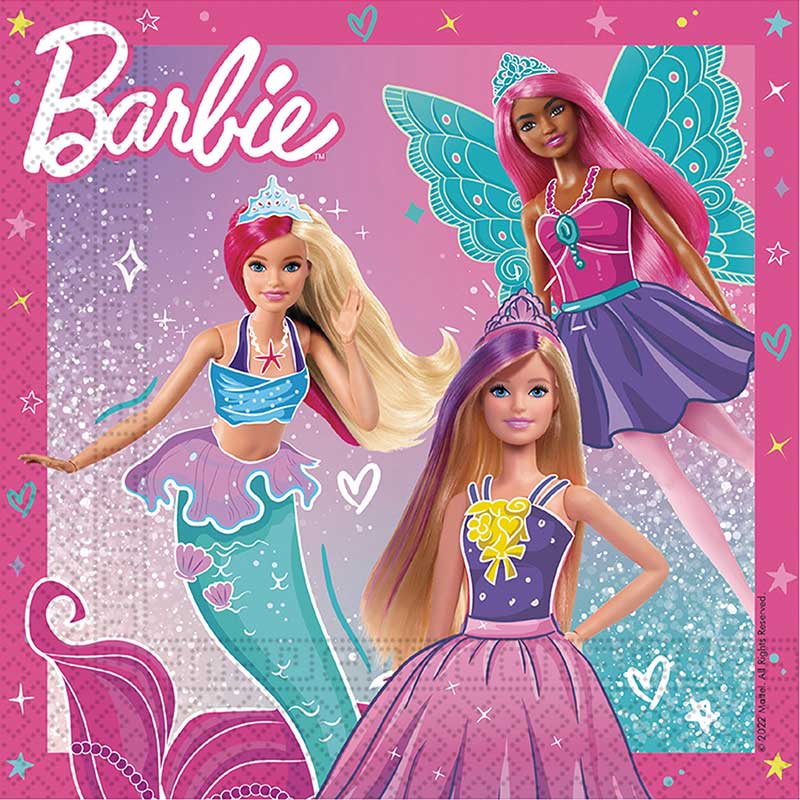 20PK BARBIE FANTASY NAPKINS