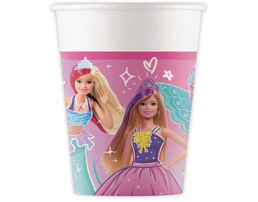 8PK 200ml BARBIE FANTASY PAPER CUPS