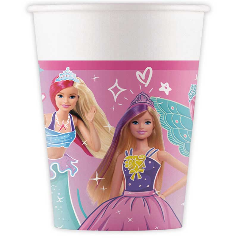 8PK 200ml BARBIE FANTASY PAPER CUPS