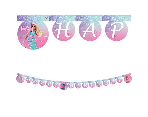 BARBIE FANTASY "HAPPY BIRTHDAY" BANNER