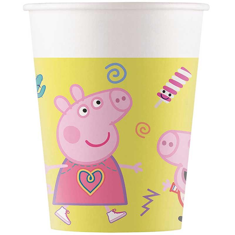 8PK 200ml PEPPA PIG MESSY PLAY PAPER CUPS