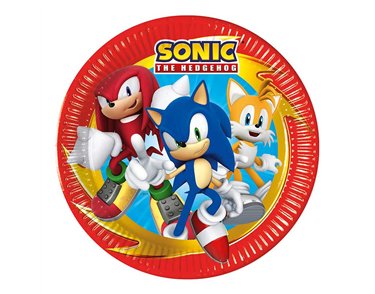 8PK 23cm SONIC PAPER PLATES