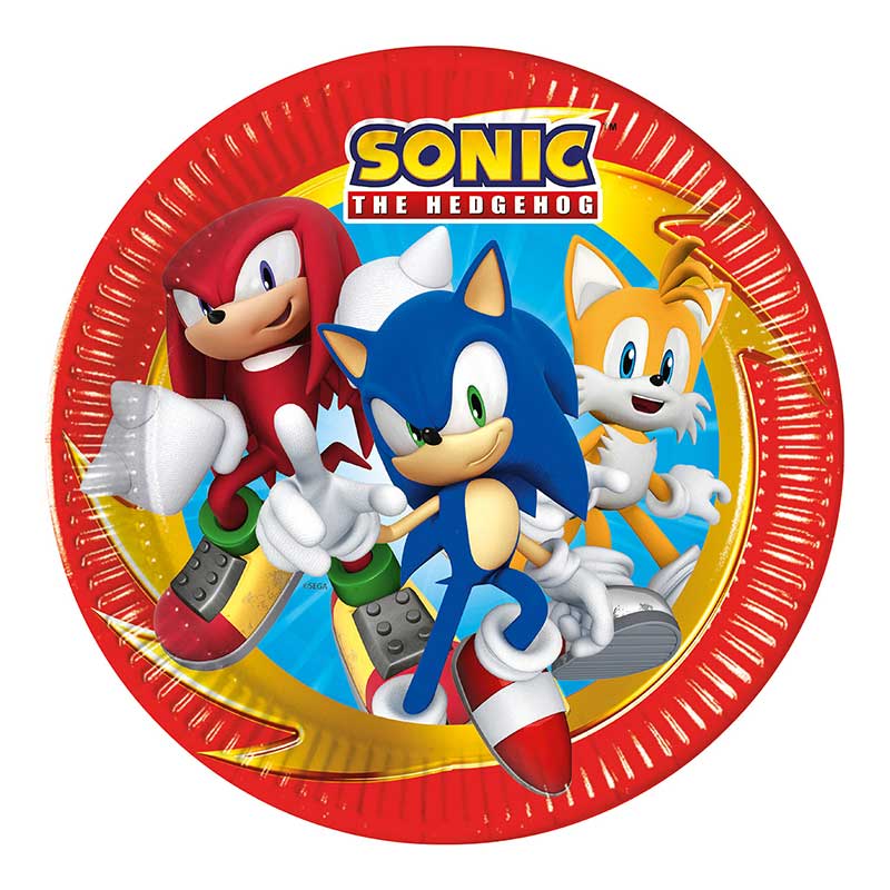8PK 23cm SONIC PAPER PLATES