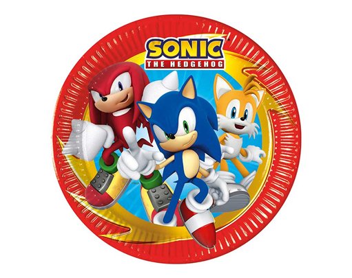 8PK 23cm SONIC PAPER PLATES