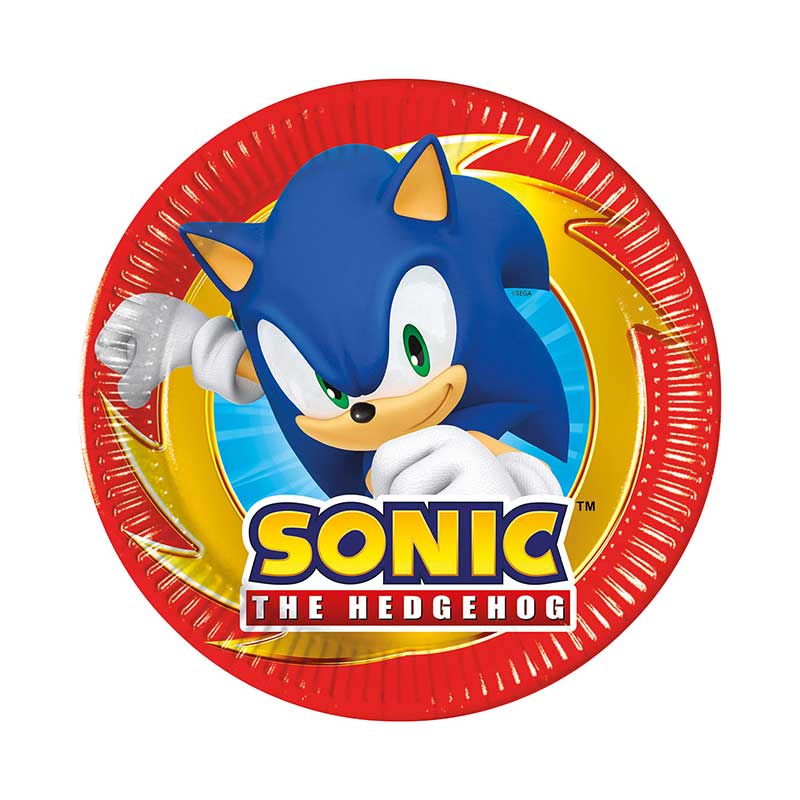 8PK 20cm SONIC PAPER PLATES